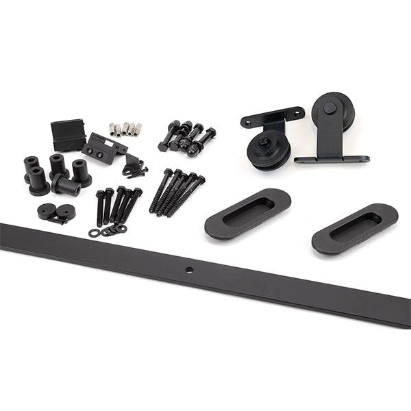 100kg Black (Top Mount) Sliding Door Hardware Kit (2m Track) | From The Anvil - Sliding Door Hardware - From The Anvil - Yester Home