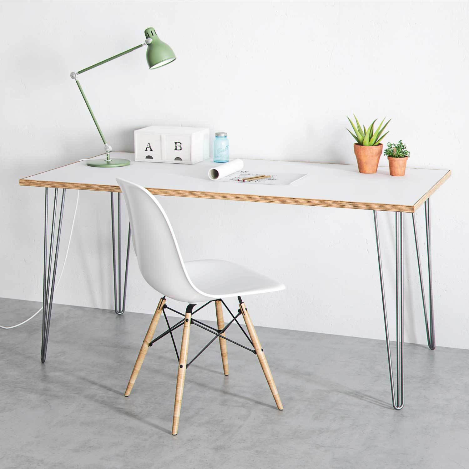 Desk with pin legs discount