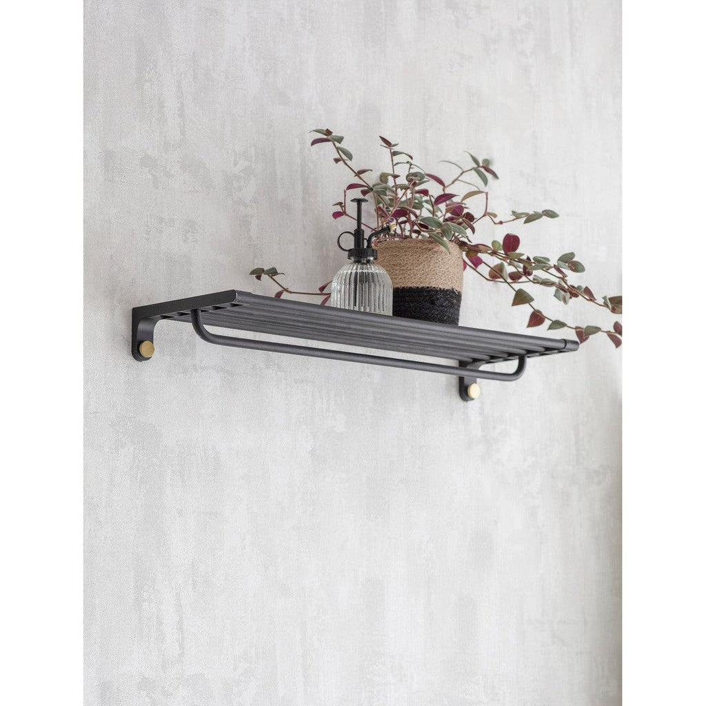 Adelphi Wall Shelf | Black-Hooks & Shelving-Yester Home