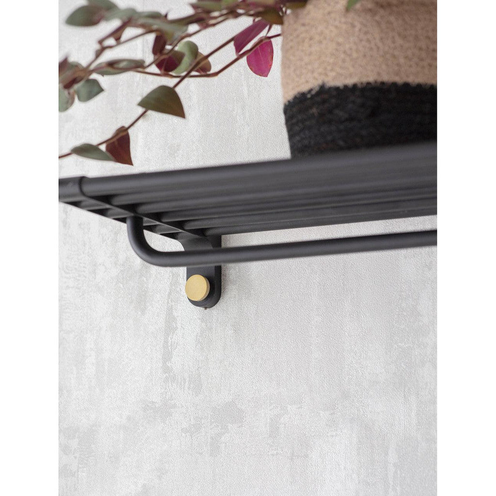 Adelphi Wall Shelf | Black-Hooks & Shelving-Yester Home