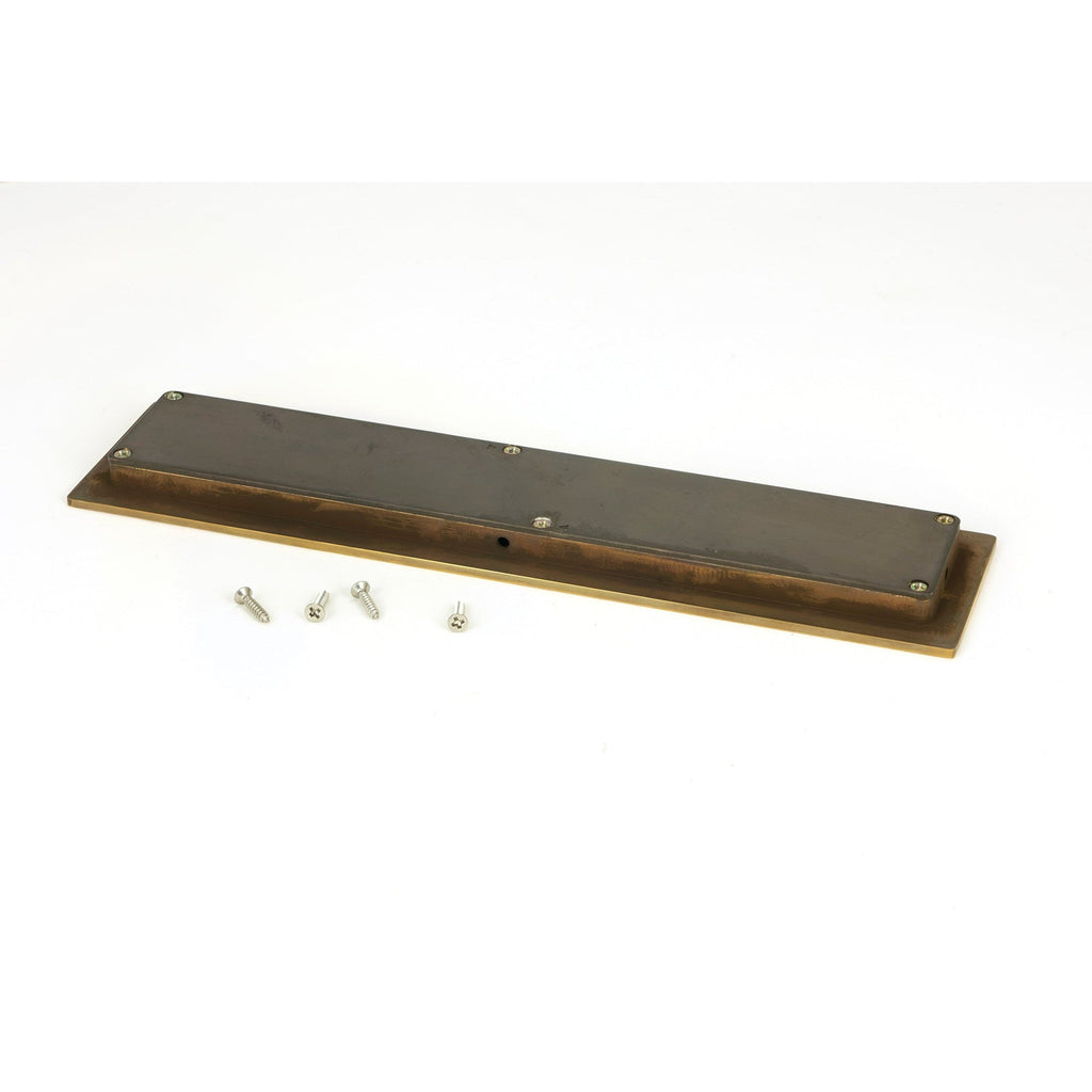 Aged Brass 250mm Plain Rectangular Pull | From The Anvil-Cabinet Pulls-Yester Home