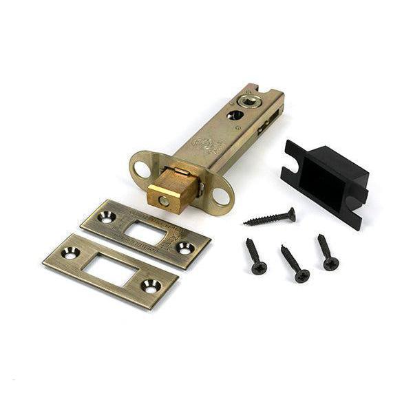 Aged Brass 4" Heavy Duty Tubular Deadbolt - Deadlocks & Deadbolts - From The Anvil - Yester Home