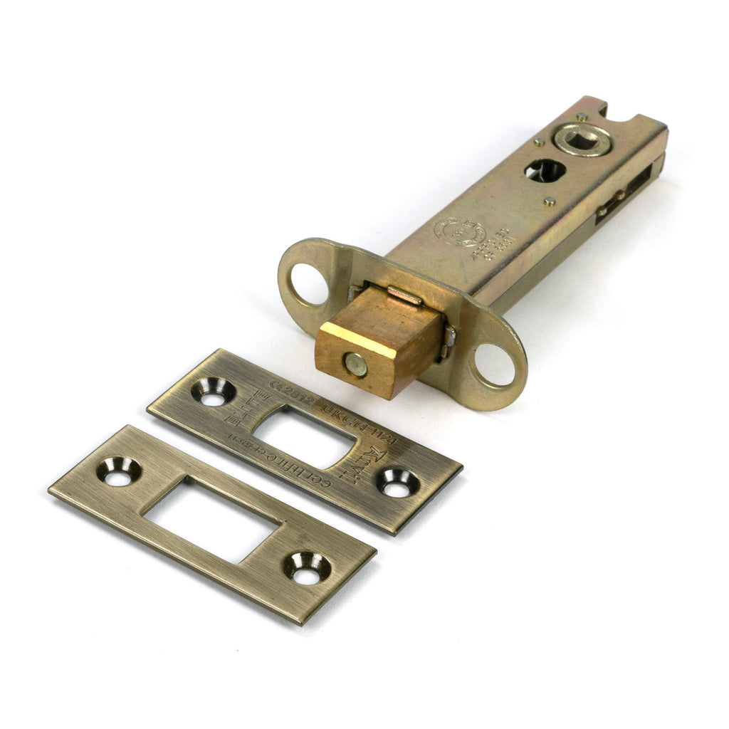 Aged Brass 4" Heavy Duty Tubular Deadbolt - Deadlocks & Deadbolts - From The Anvil - Yester Home