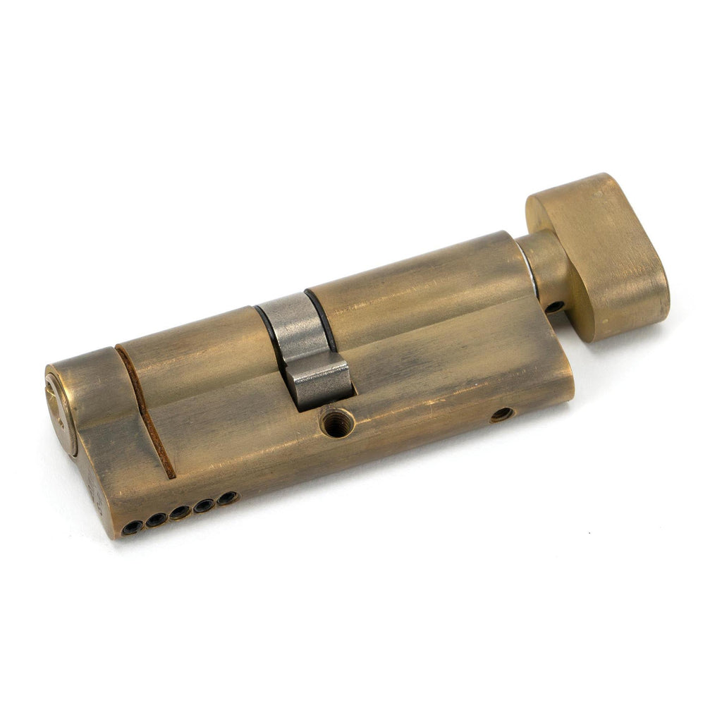 Aged Brass 40/40 5pin Euro Cylinder/Thumbturn | From The Anvil - Euro Cylinders - From The Anvil - Yester Home