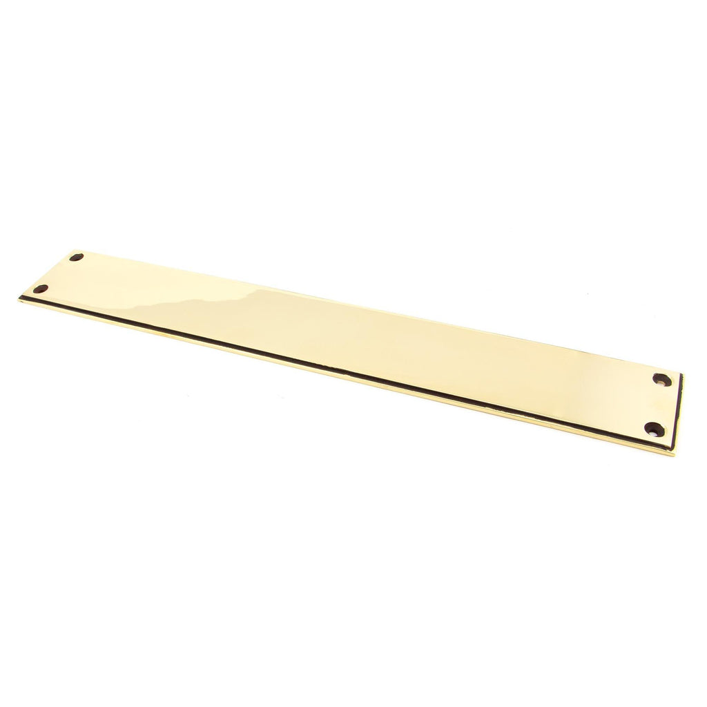 Aged Brass 425mm Art Deco Fingerplate | From The Anvil - Fingerplates - From The Anvil - Yester Home