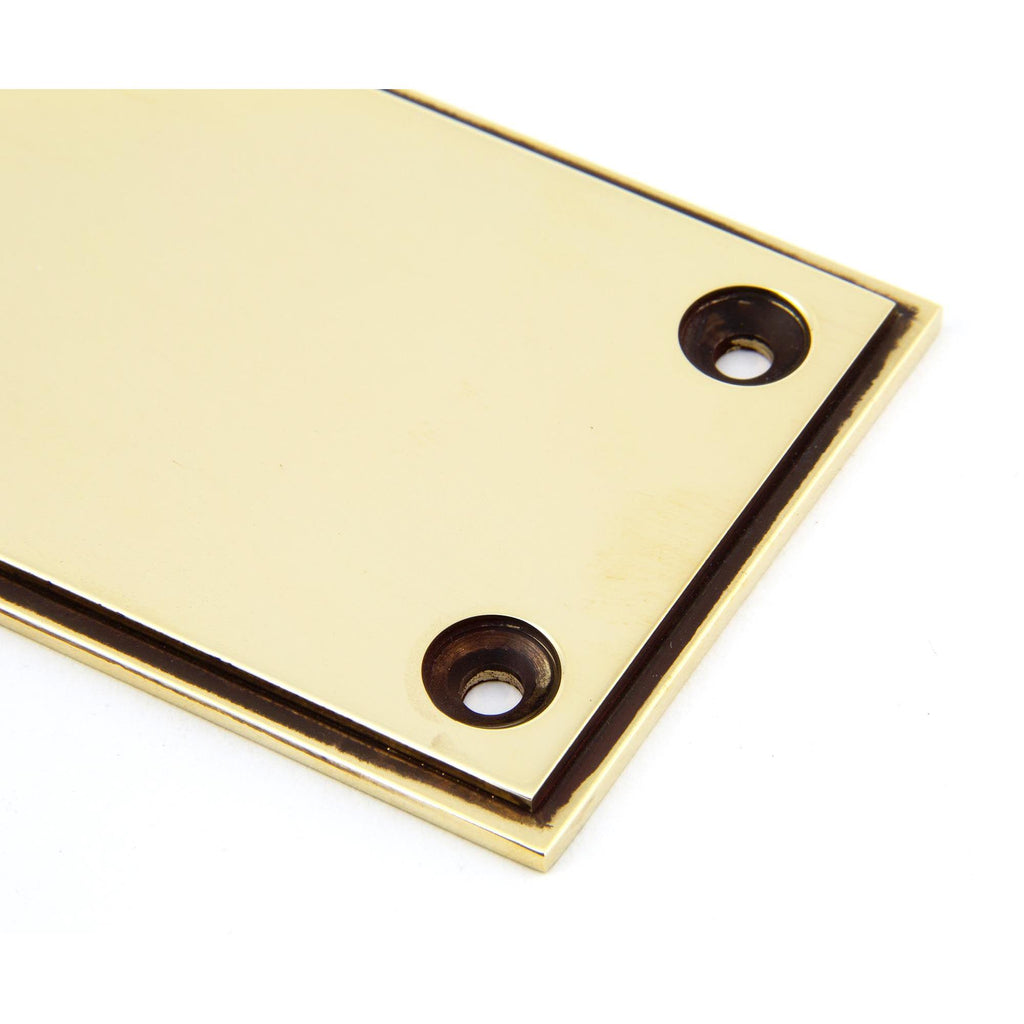 Aged Brass 425mm Art Deco Fingerplate | From The Anvil - Fingerplates - From The Anvil - Yester Home