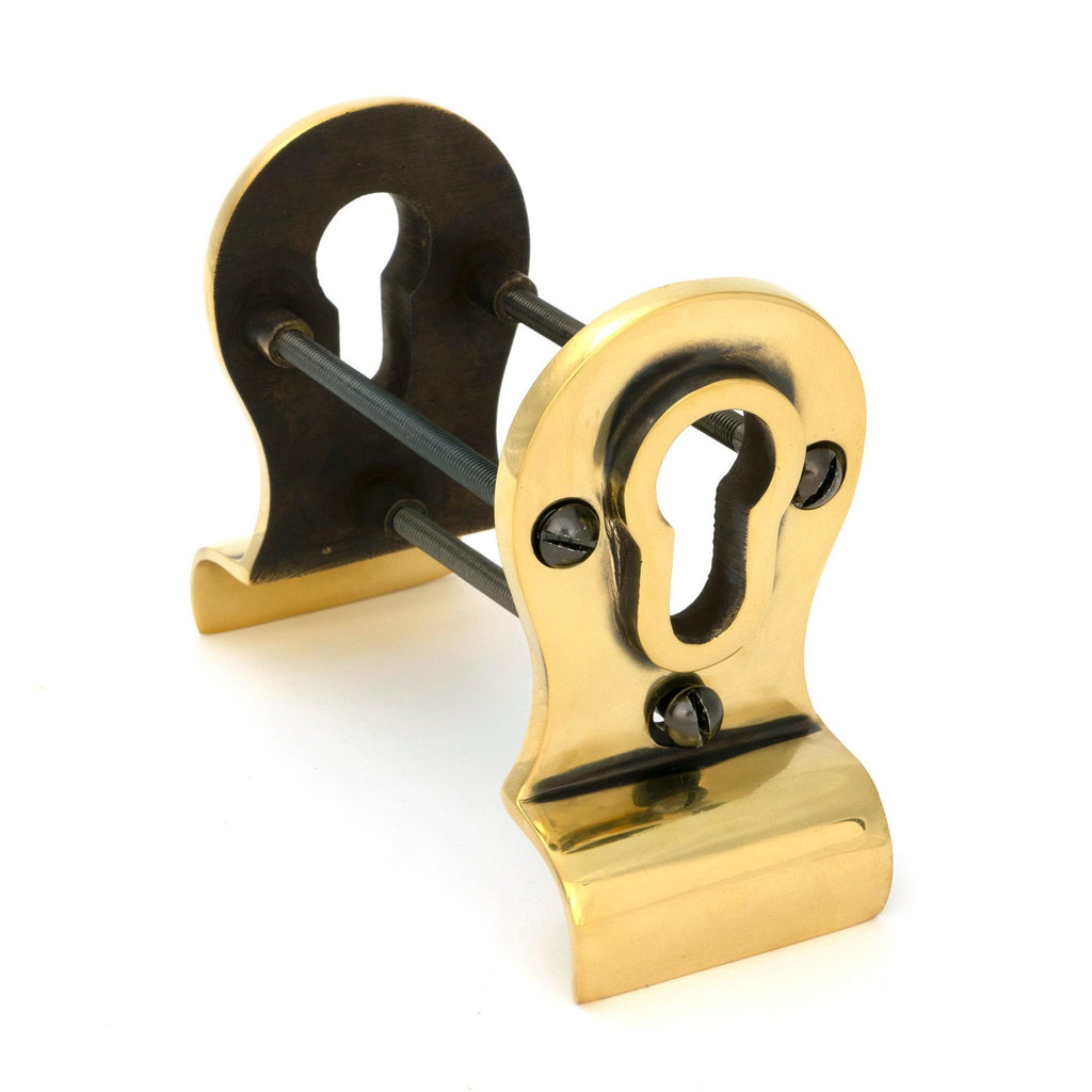 Aged Brass 50mm Euro Door Pull (Back to Back fixings) | From The Anvil - Euro Pulls - From The Anvil - Yester Home