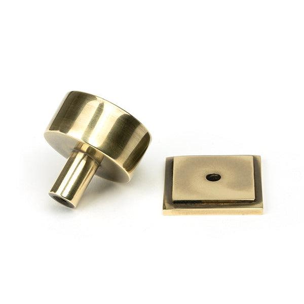 Aged Brass Kelso Cabinet Knob - 32mm (Square) | From The Anvil-Cabinet Knobs-Yester Home