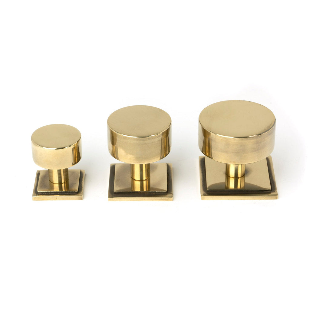 Aged Brass Kelso Cabinet Knob - 32mm (Square) | From The Anvil-Cabinet Knobs-Yester Home