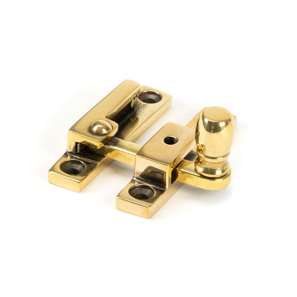 Aged Brass Mushroom Quadrant Fastener - Narrow | From The Anvil-Quadrant Fasteners-Yester Home