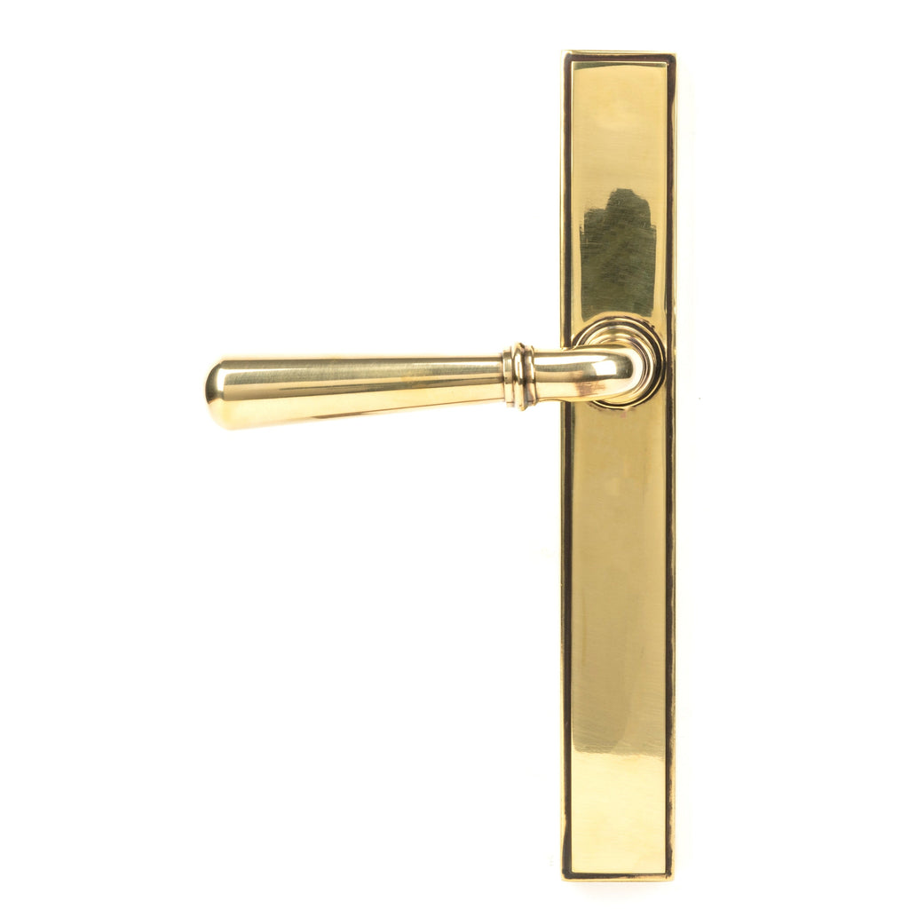 Aged Brass Newbury Slimline Lever Latch Set | From The Anvil-Espagnolette-Yester Home