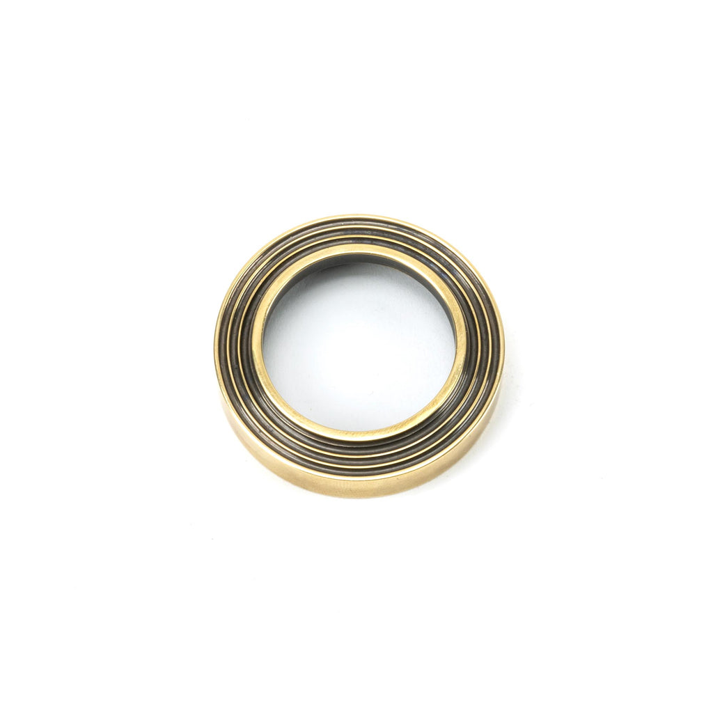 Aged Brass Round Euro Escutcheon (Beehive) | From The Anvil - Euro Escutcheons - From The Anvil - Yester Home