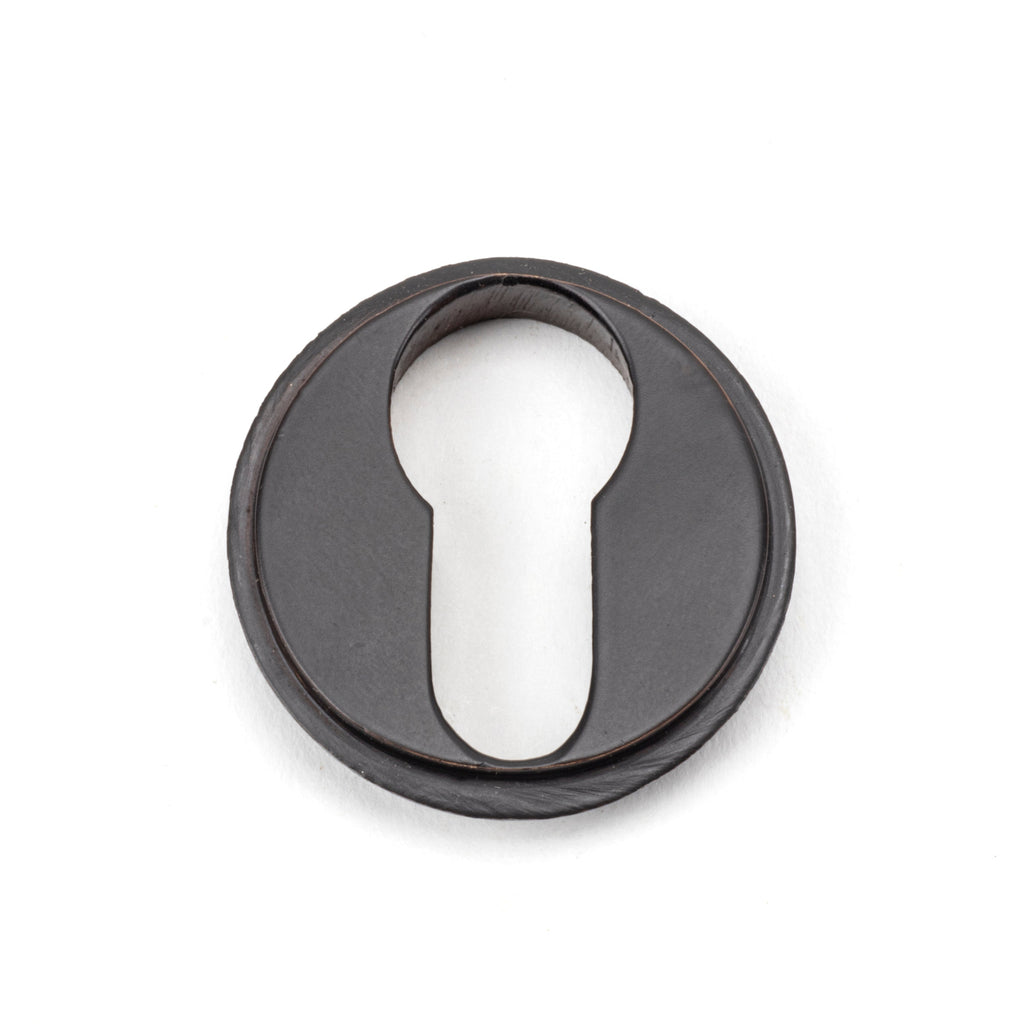 Aged Bronze Round Euro Escutcheon (Beehive) | From The Anvil-Euro Escutcheons-Yester Home