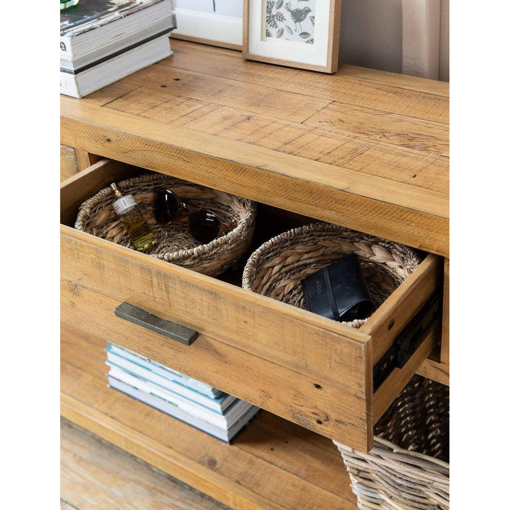 Ashwell Console Table | 3 Drawer | Natural-Consoles & Sideboards-Yester Home