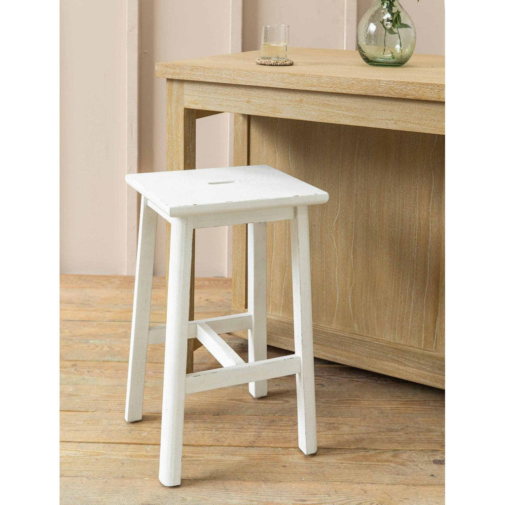 Ashwell Handle Bar Stool | Whitewash-Bar Tables & Stools-Yester Home