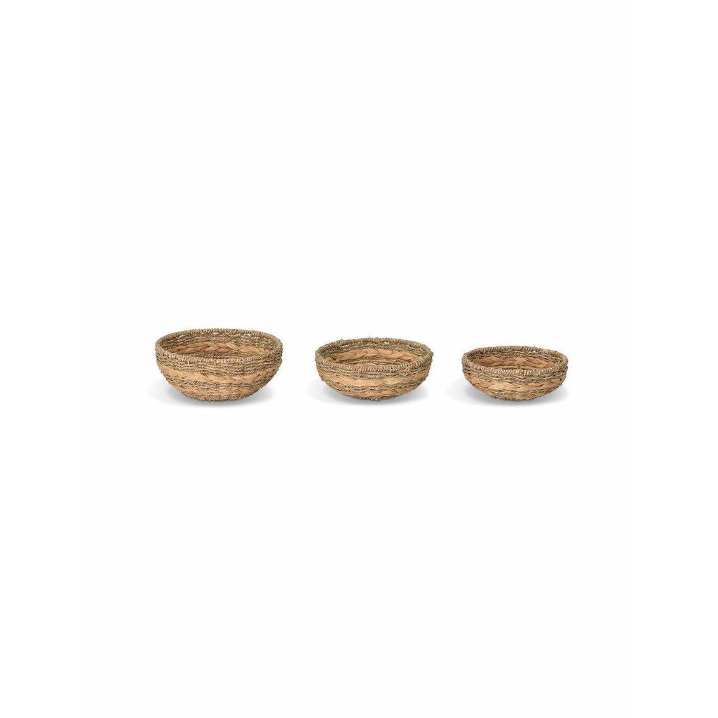 Bayford Woven Round Bowls Set of 3 | Natural - Baskets - Garden Trading - Yester Home