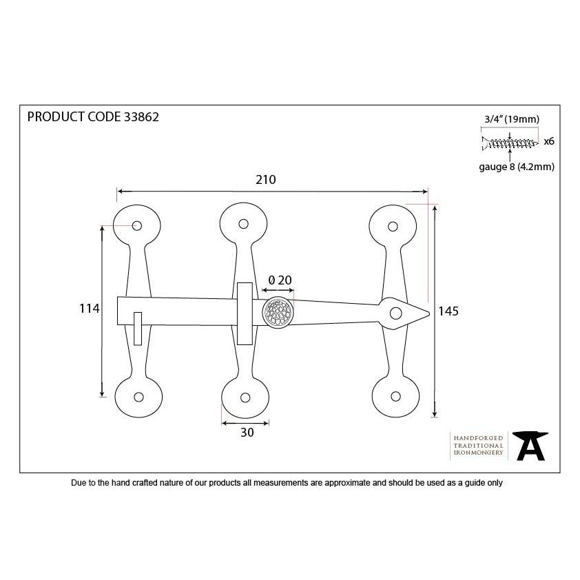 Beeswax Oxford Privacy Latch Set | From The Anvil-Latches-Yester Home