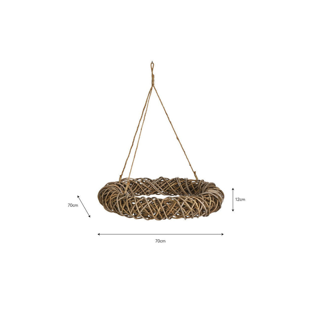 Bembridge Hanging Wreath | 70cm | Natural - Home Accessories - Garden Trading - Yester Home