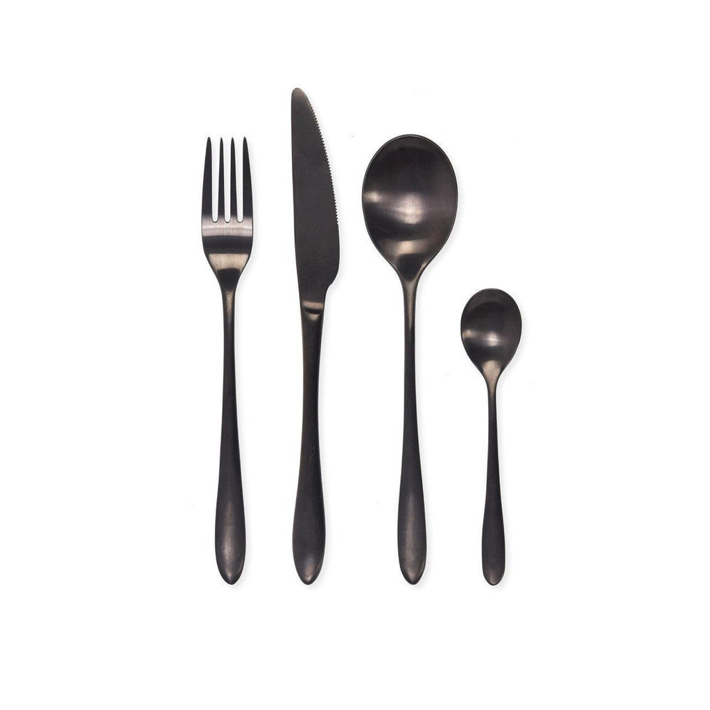 Birley Cutlery Set | 16 Piece | Black - Home Accessories - Garden Trading - Yester Home