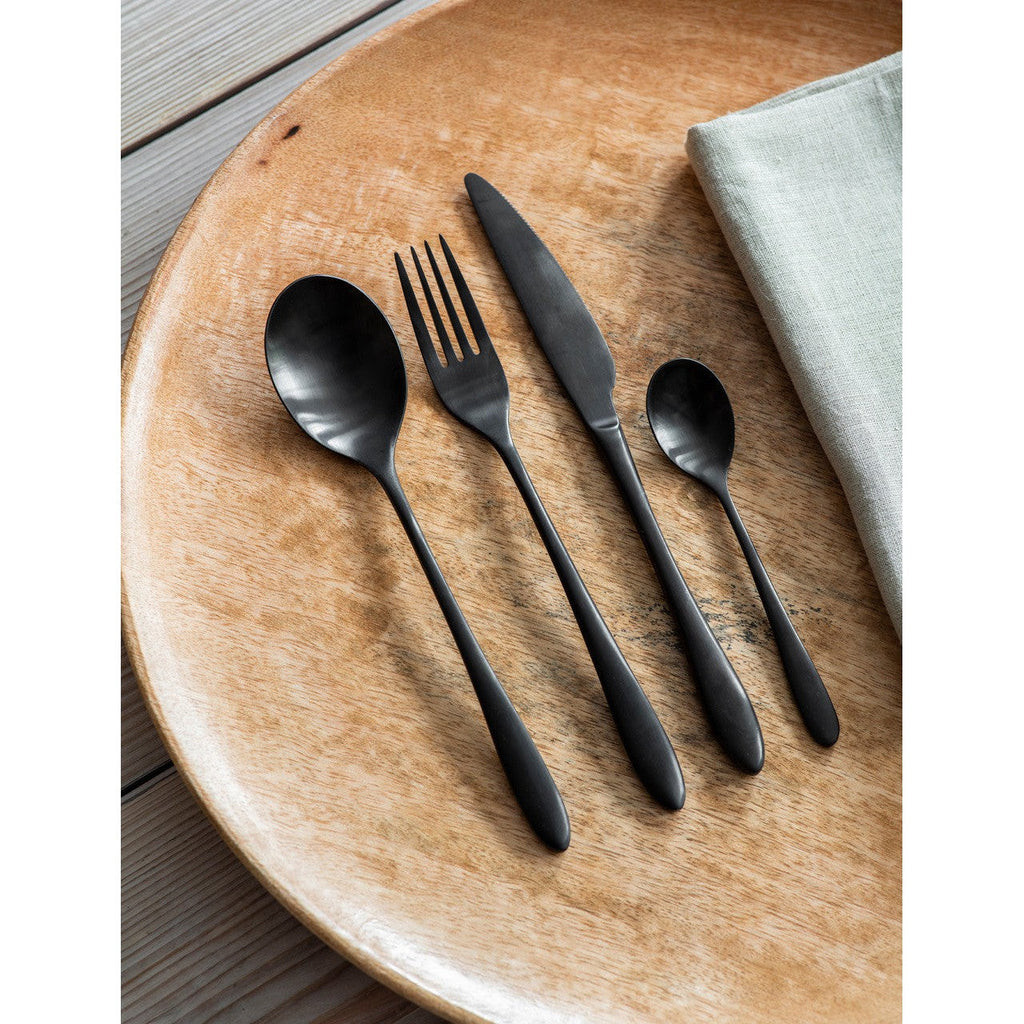 Birley Cutlery Set | 16 Piece | Black - Home Accessories - Garden Trading - Yester Home