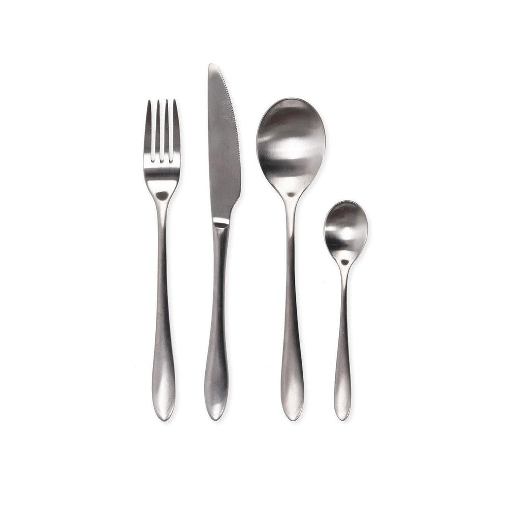 Birley Cutlery Set | 16 Piece | Brushed Silver - Serveware - Garden Trading - Yester Home