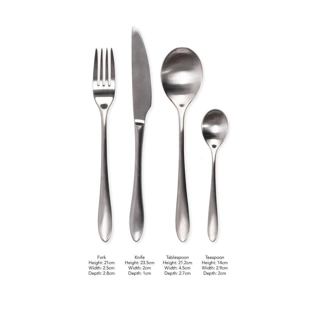 Birley Cutlery Set | 16 Piece | Brushed Silver - Serveware - Garden Trading - Yester Home