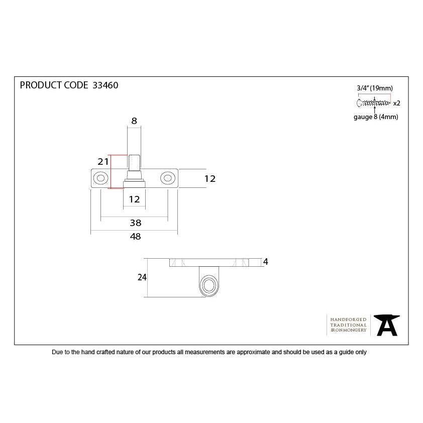 Black Cranked Stay Pin | From The Anvil-Stay Pins-Yester Home