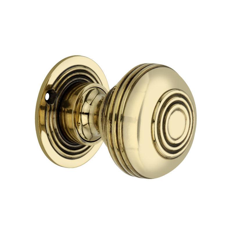 Bloxwich Large 60mm Rim/Mortice Door Knob Aged Brass-Rim Door Knobs-Yester Home