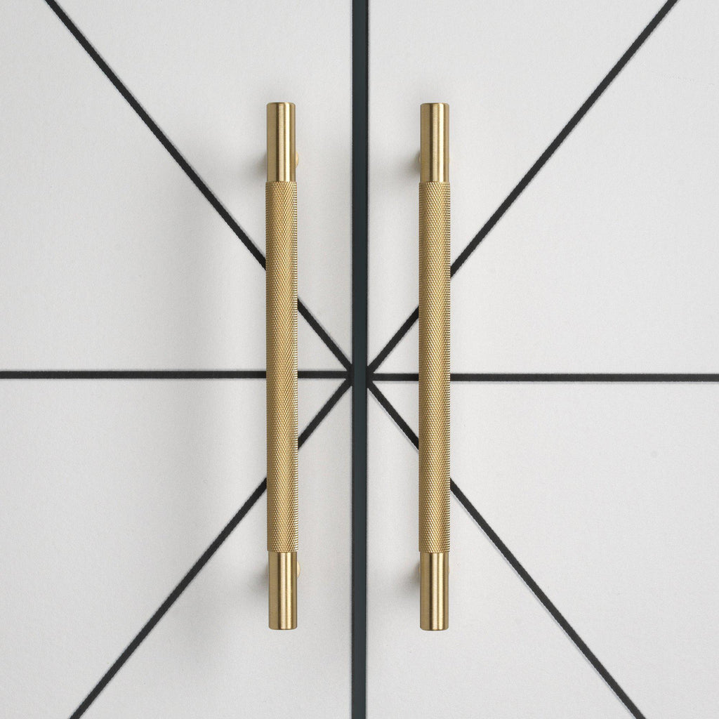Brass Knurled Henley Cupboard Handles | Yester Home