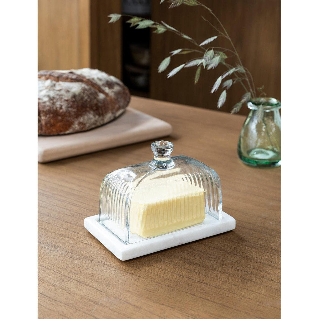 Brompton Butter Dish | White Pre-Order Stock expected MID MAY - Kitchen Accessories - Garden Trading - Yester Home