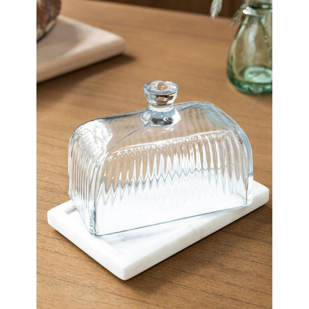 Brompton Butter Dish | White Pre-Order Stock expected MID MAY - Kitchen Accessories - Garden Trading - Yester Home