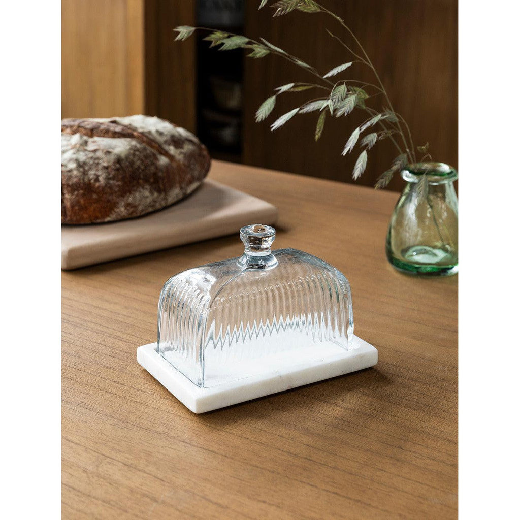 Brompton Butter Dish | White Pre-Order Stock expected MID MAY - Kitchen Accessories - Garden Trading - Yester Home