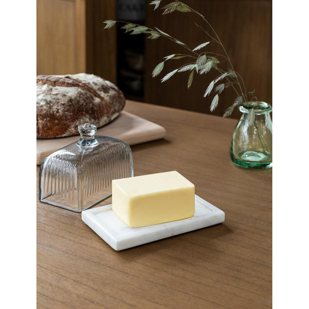 Brompton Butter Dish | White Pre-Order Stock expected MID MAY - Kitchen Accessories - Garden Trading - Yester Home