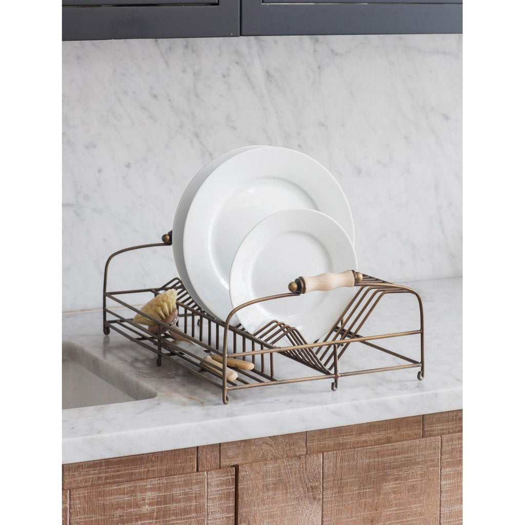 Brompton Dish Rack | Antique Brass - Kitchen Storage - Garden Trading - Yester Home