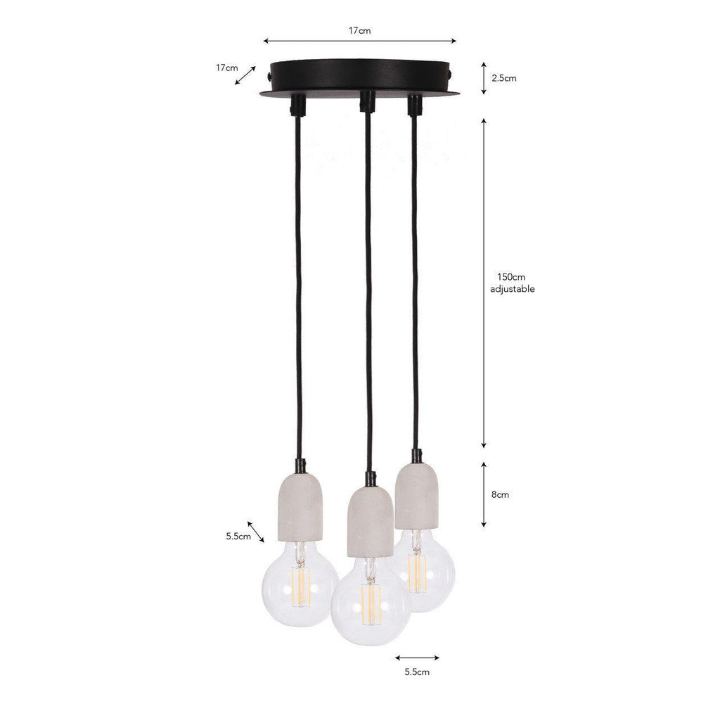 Carnaby Pendant | 3 Light - Pendant & Ceiling Lights - Garden Trading - Yester Home