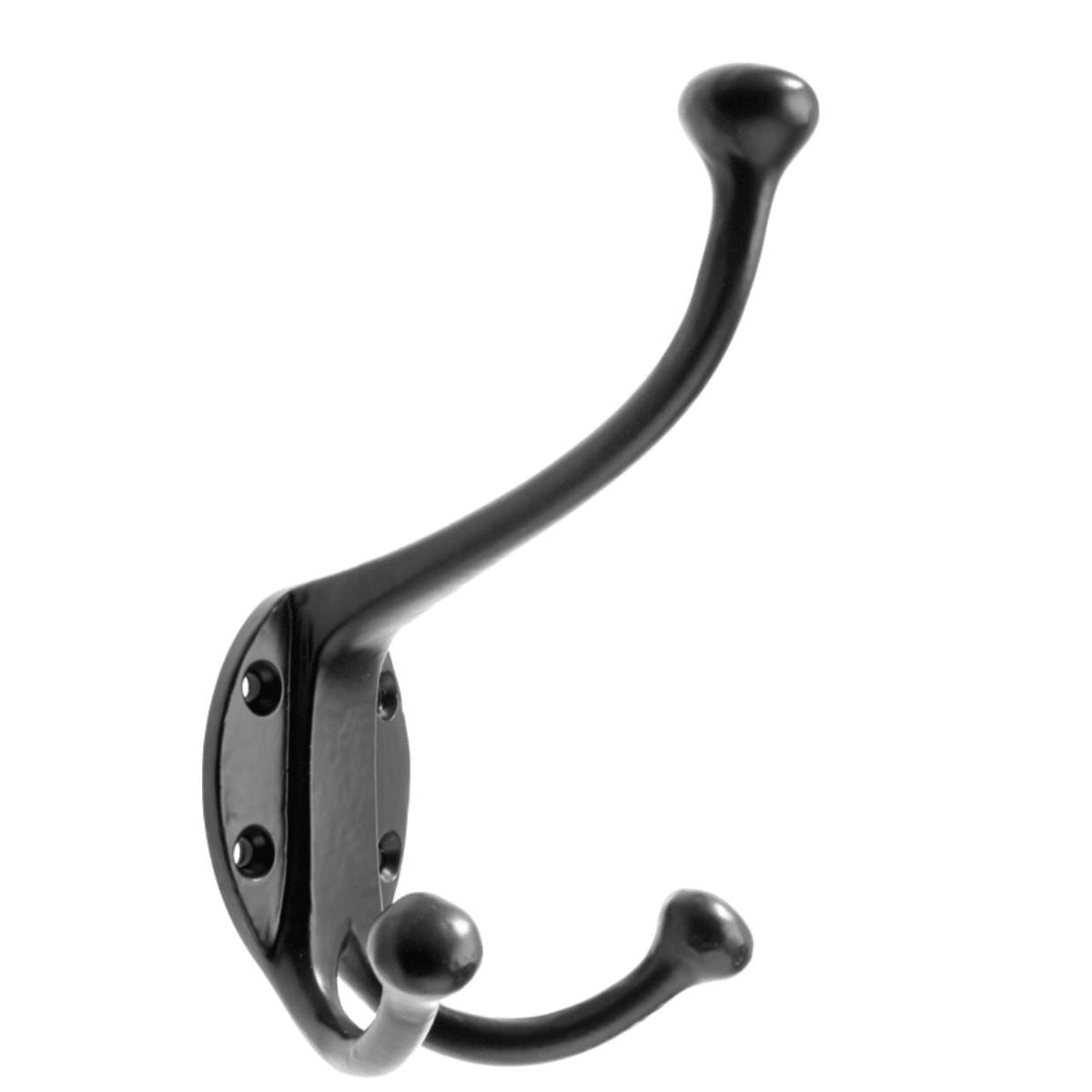 Cast Iron Classic Hat & Coat Hook Double Black · 7151 · | Yester Home