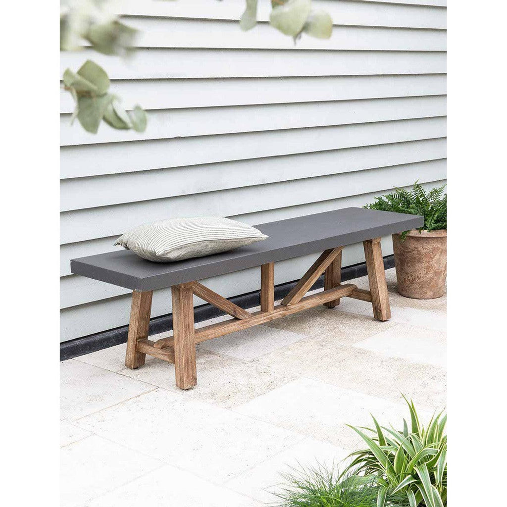 Chilford Bench | Large | Grey - Outdoor Chairs & Loungers - Garden Trading - Yester Home