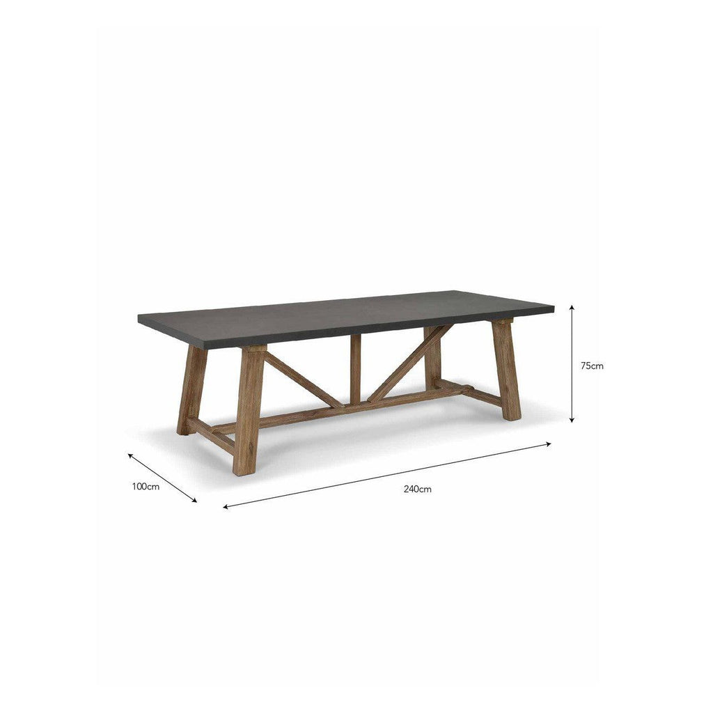 Chilford Dining Table | Large | Grey - Outdoor Dining Tables & Sets - Garden Trading - Yester Home