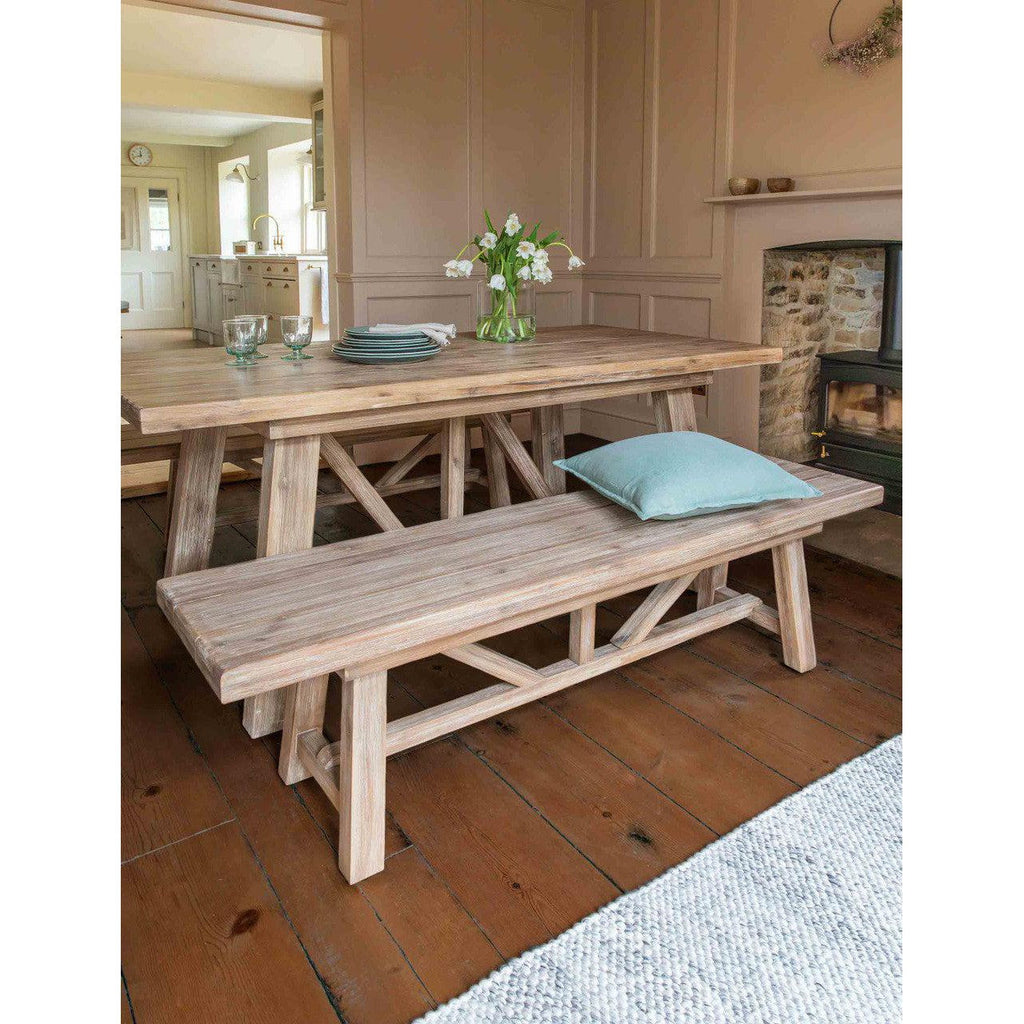 Chilford Solid Wood Bench | Small-Outdoor Chairs & Loungers-Yester Home