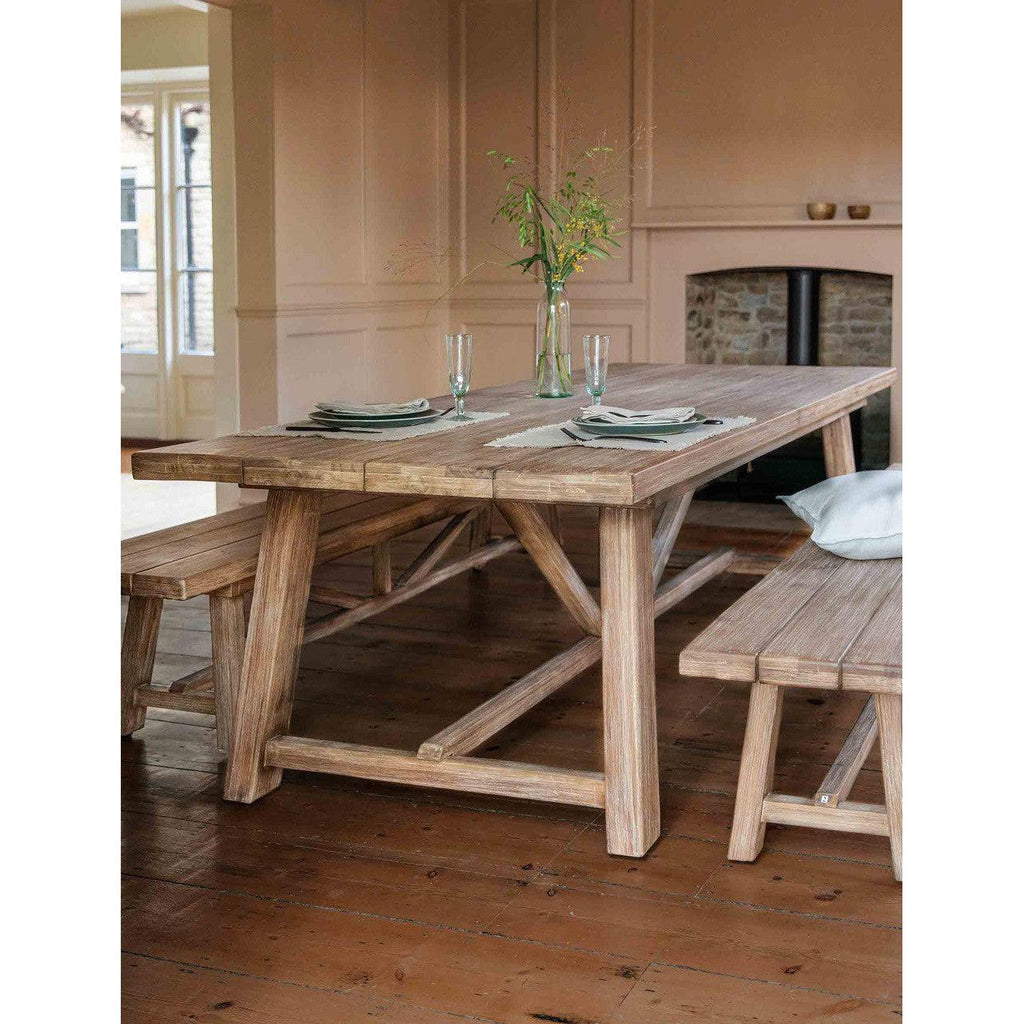 Chilford Solid Wood Dining Table | Large-Outdoor Dining Tables & Sets-Yester Home