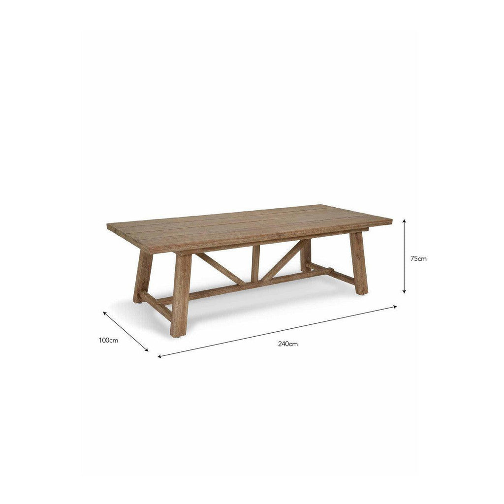 Chilford Solid Wood Dining Table | Large (PRE-ORDER MID JULY 2024) - Outdoor Dining Tables & Sets - Garden Trading - Yester Home