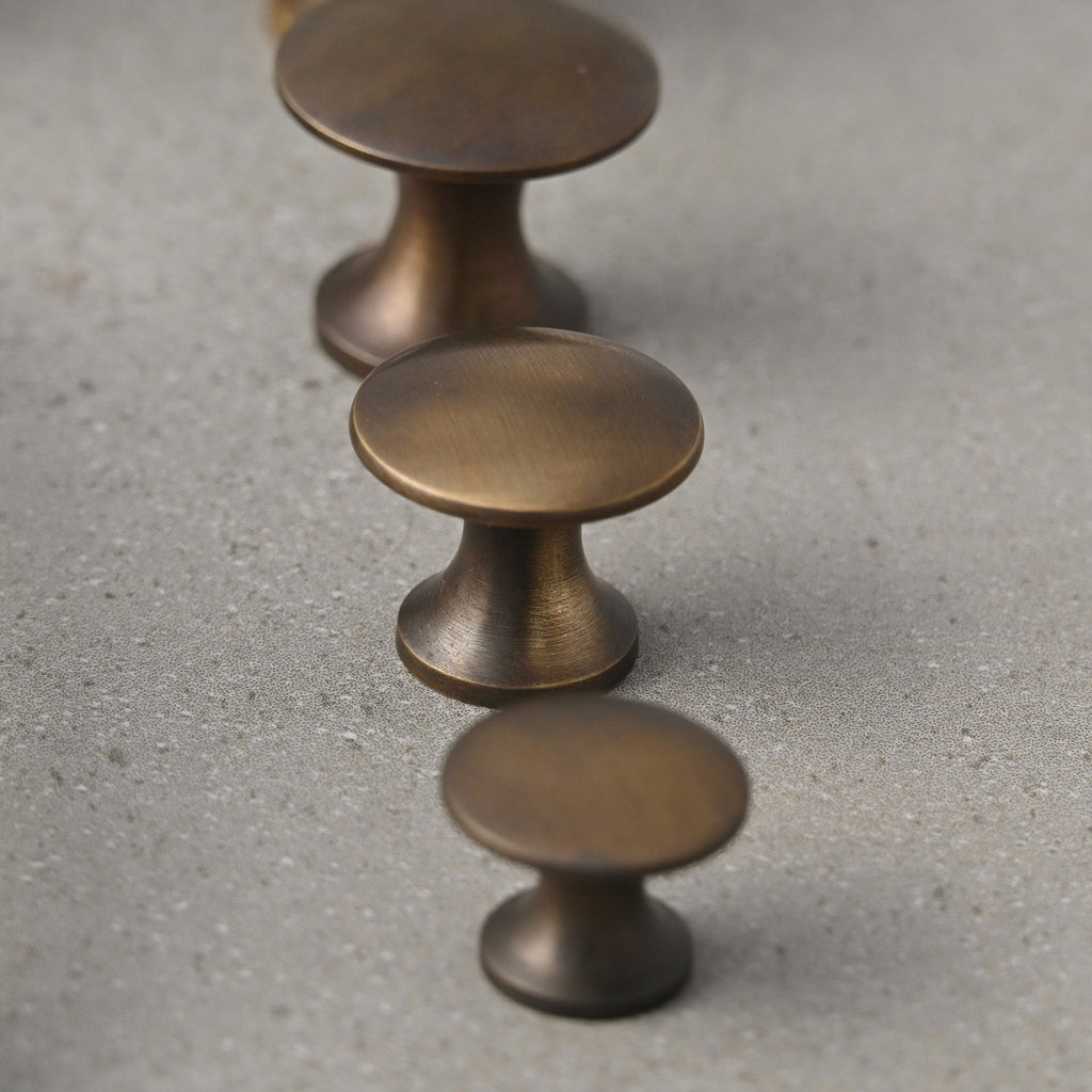 Classic Aged Brass Cupboard Handles-Cabinet Knobs-Yester Home