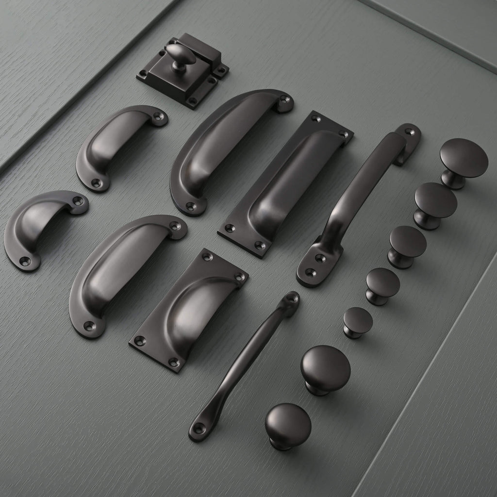 Classic Dark Brushed Bronze Cupboard Handles-Cabinet Knobs-Yester Home