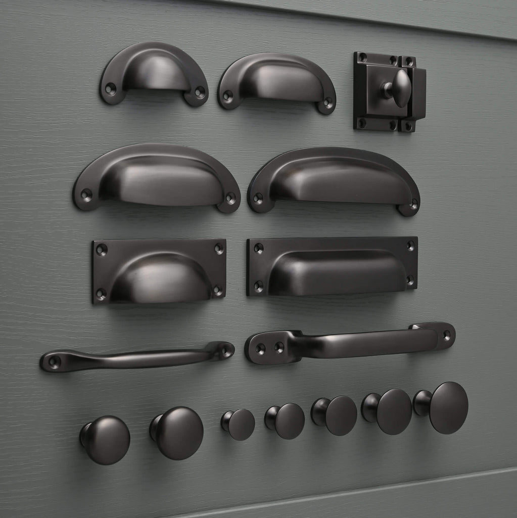 Classic Dark Brushed Bronze Cupboard Handles-Cabinet Knobs-Yester Home