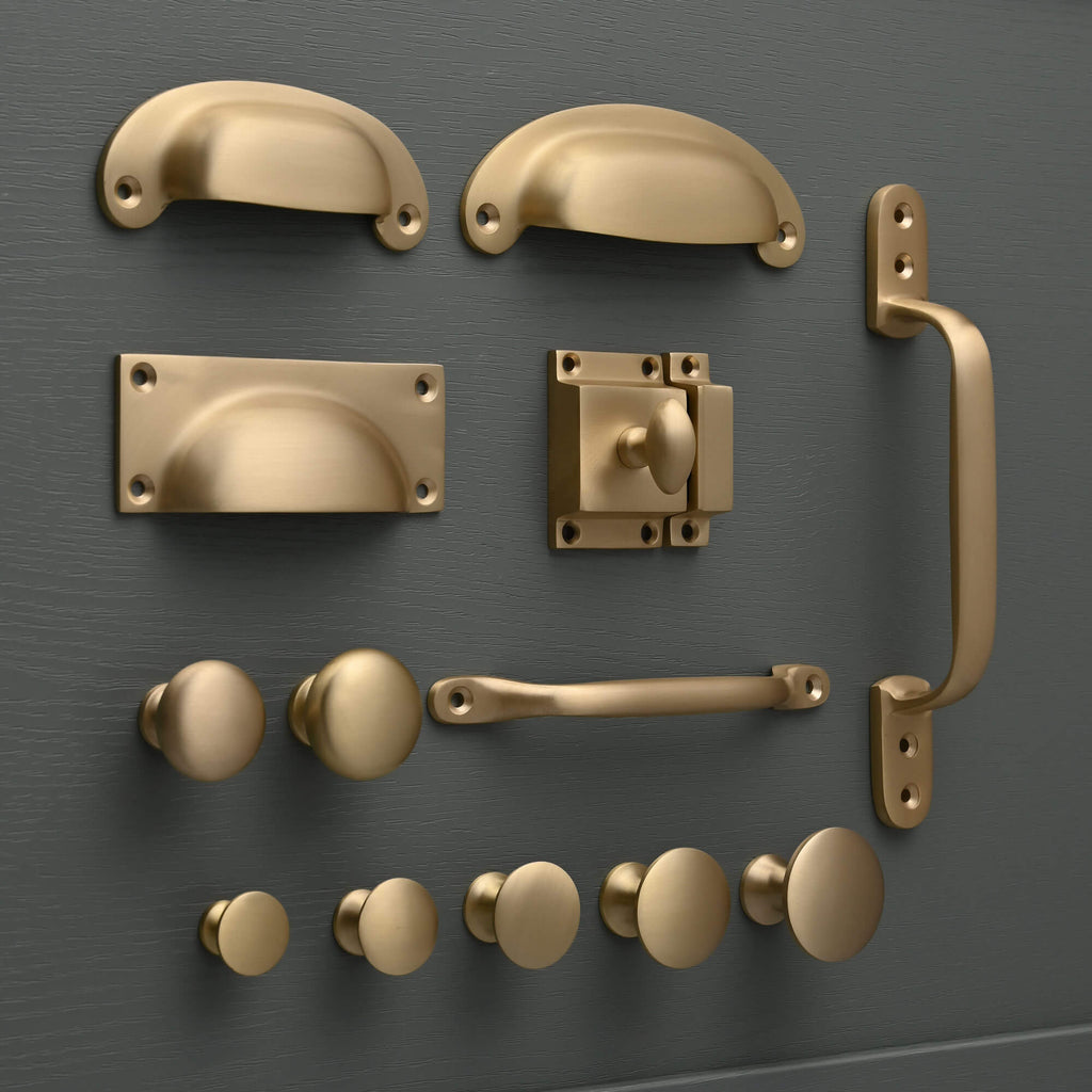 Satin Brass Neal Cabinet Knobs and Pulls Cabinet Hardware