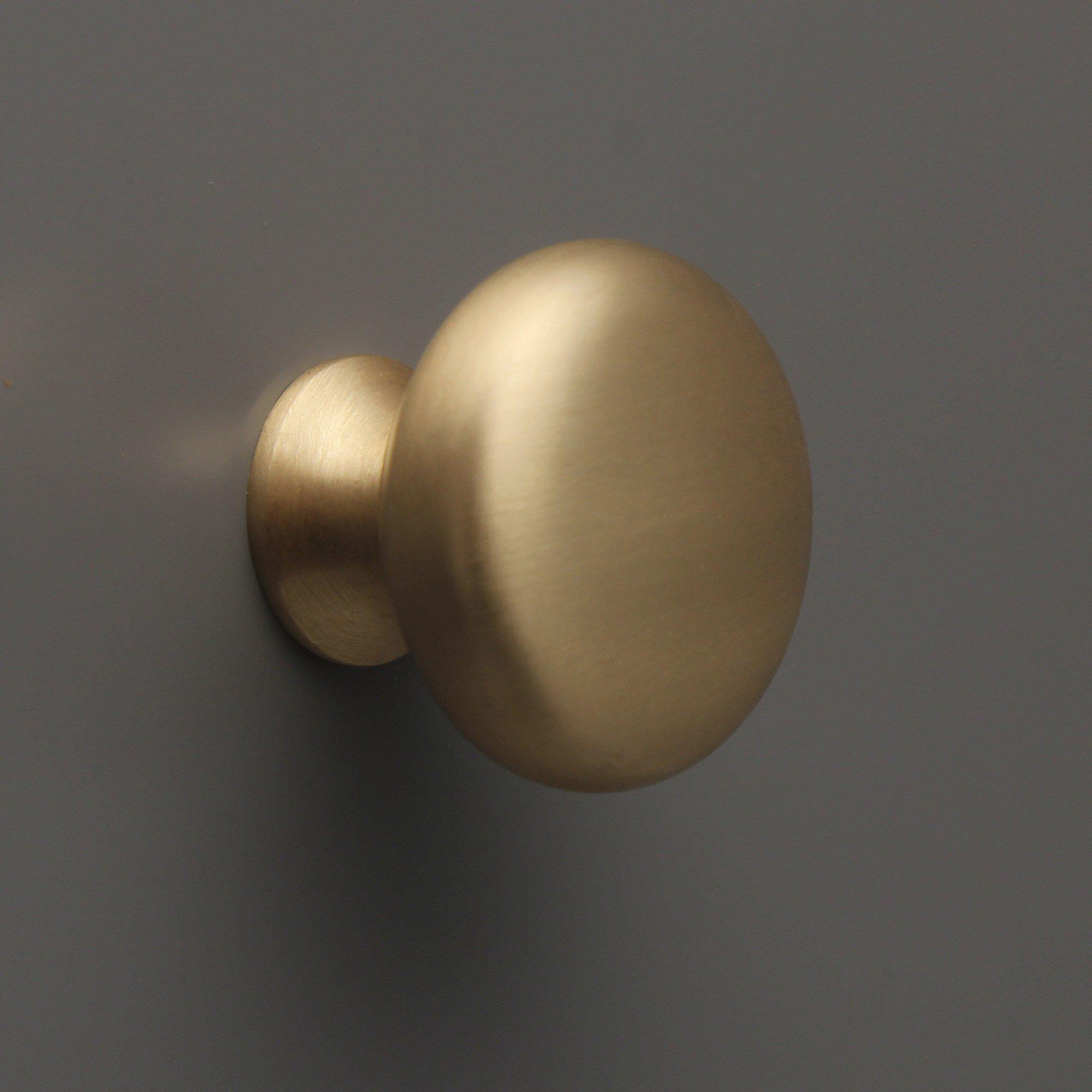 Classic Brushed Satin Brass Cupboard Handles, Unlacquered