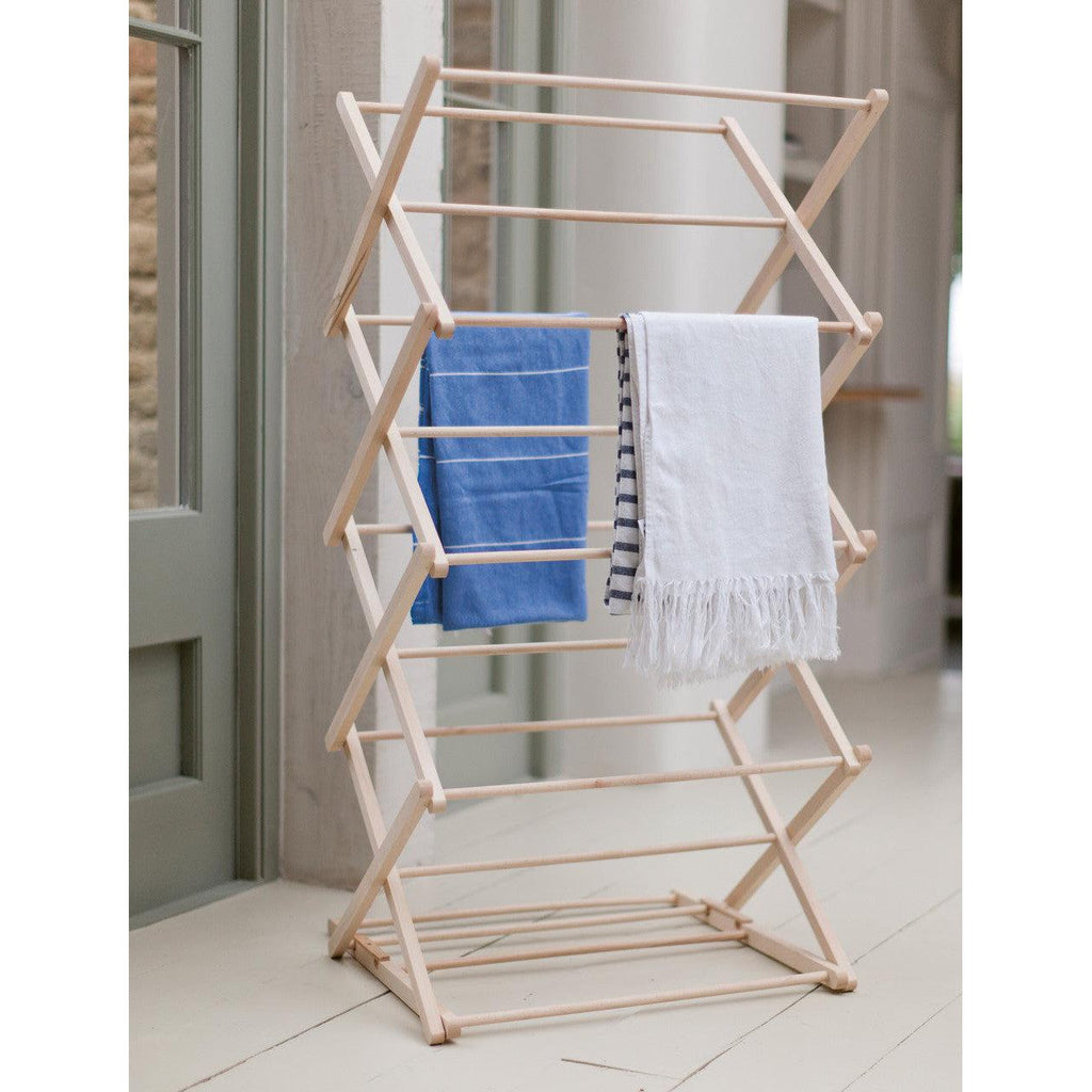 Classic Folding Wooden Clothes Horse | Natural - Laundry & Ironing - Garden Trading - Yester Home