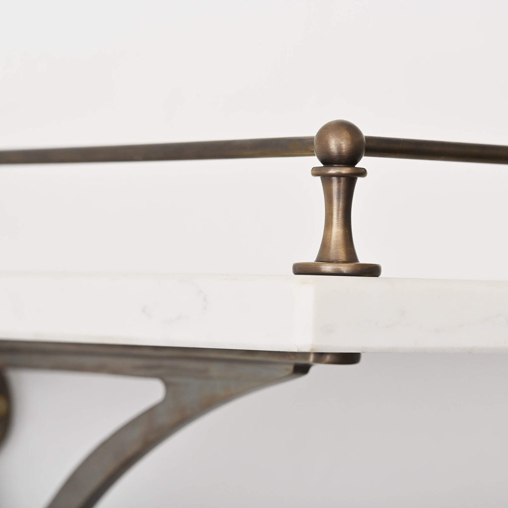 Classic Aged Brass Gallery Shelf Rail-Gallery Rails-Yester Home