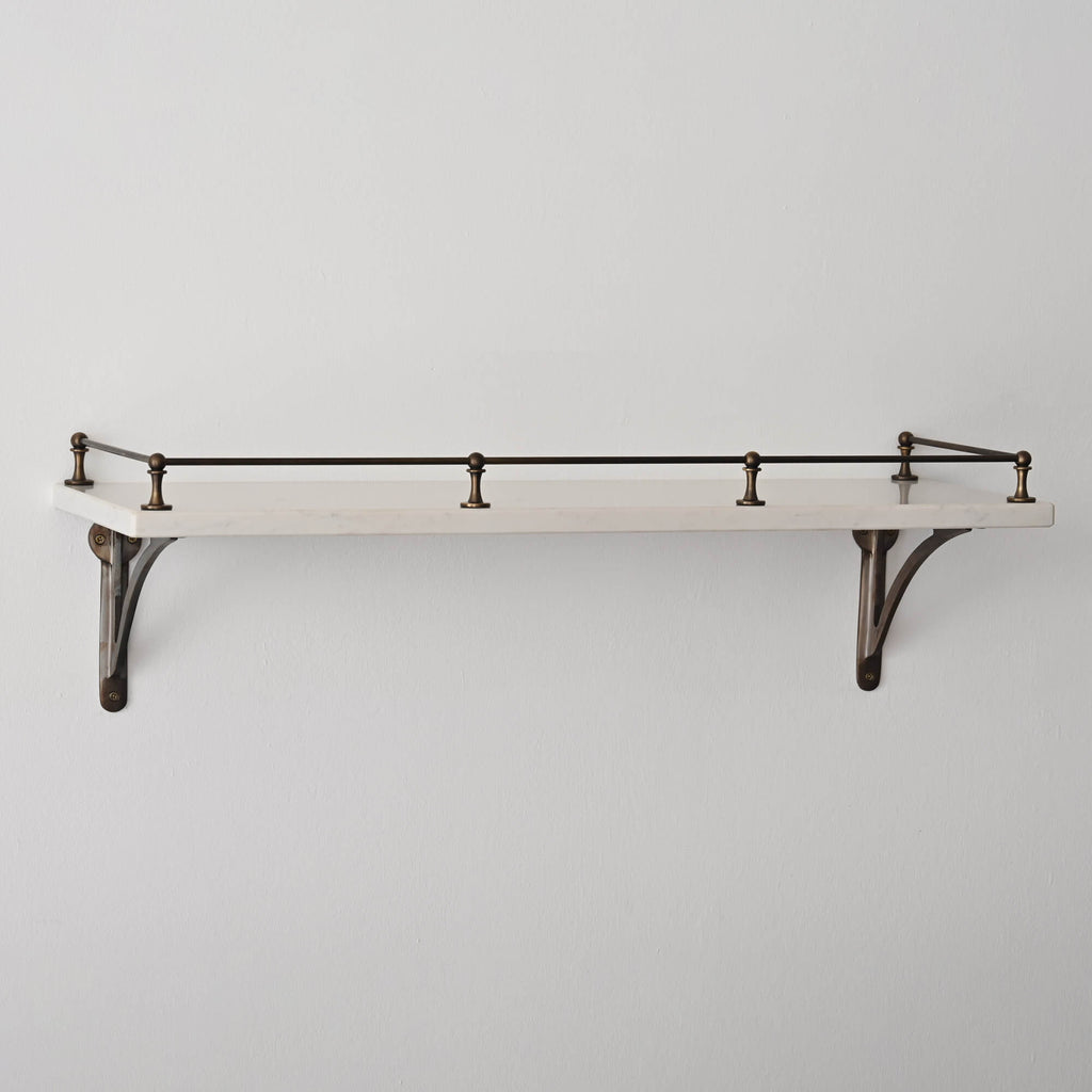 Classic Aged Brass Gallery Shelf Rail-Gallery Rails-Yester Home