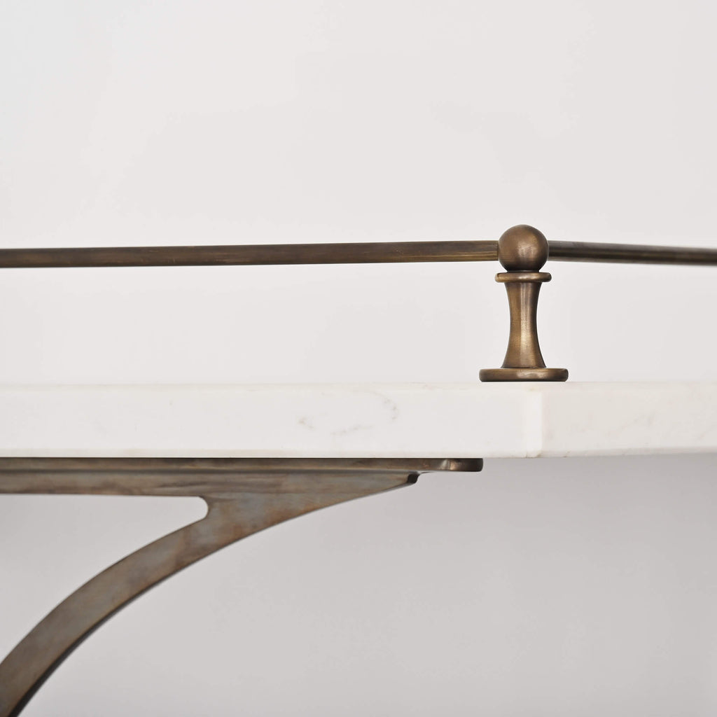 Classic Aged Brass Gallery Shelf Rail-Gallery Rails-Yester Home